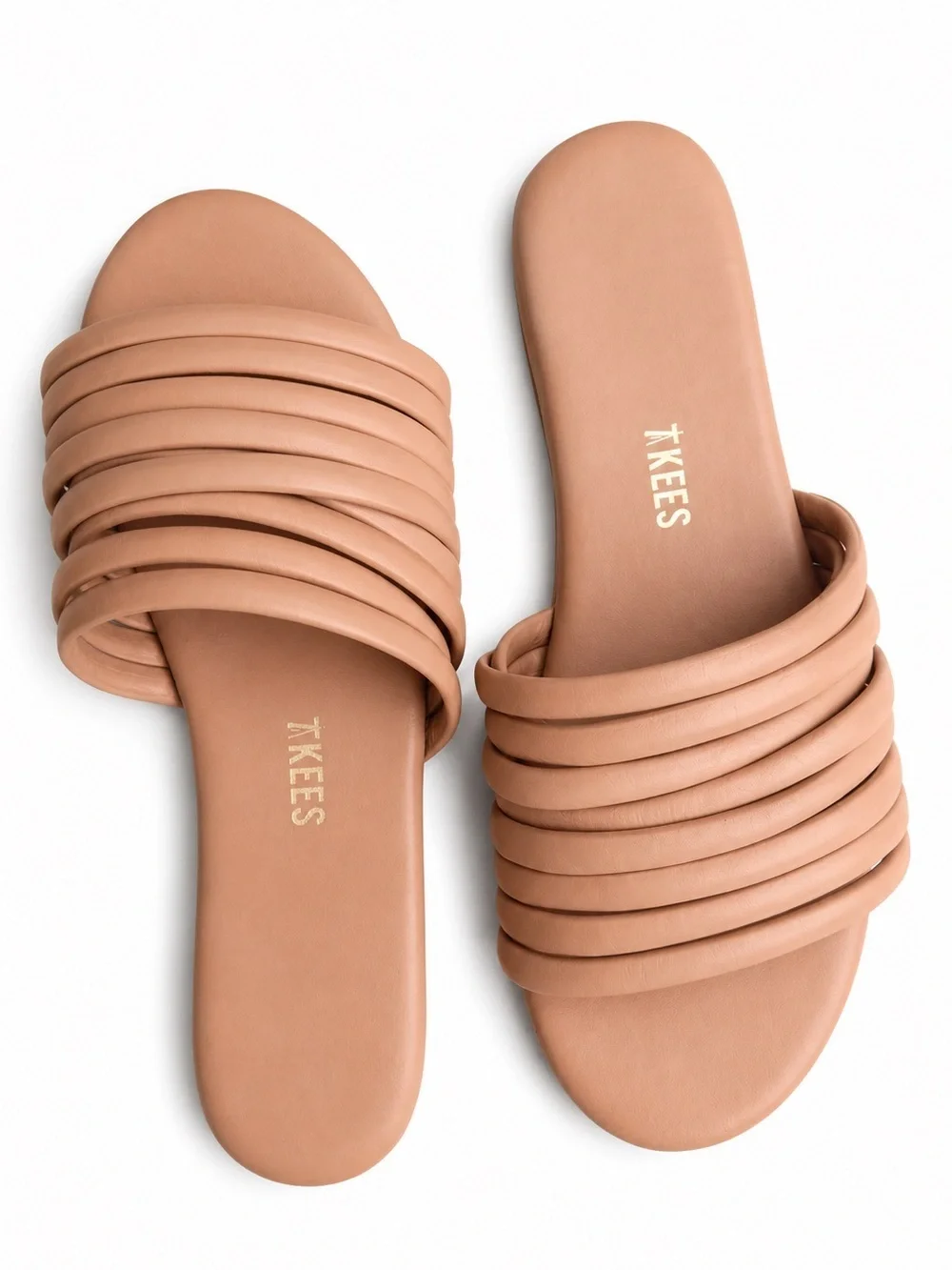 TKEES Flip Flop Slides Avery Slip On Sandals Nude color size 6